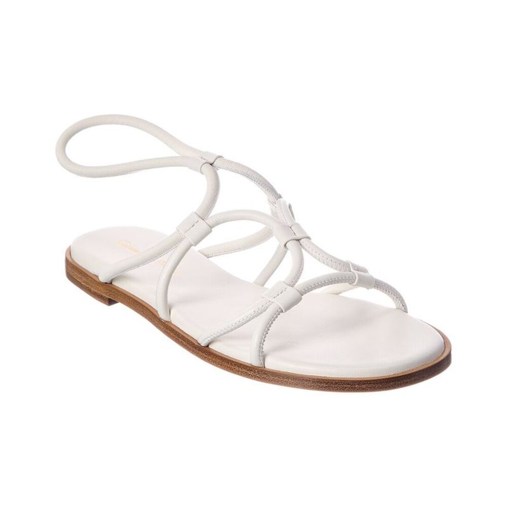 Gianvito Rossi Leather Sandal, White